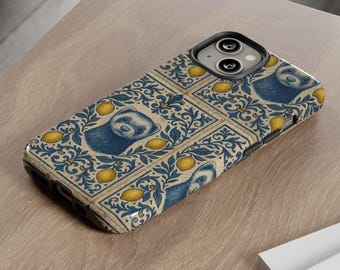 Ferret Floral Phone Case, Tough Cases with Cute ferret Design, Stylish Protection, Unique Gift for Pet Lovers, Lemon Art Phone Cover,