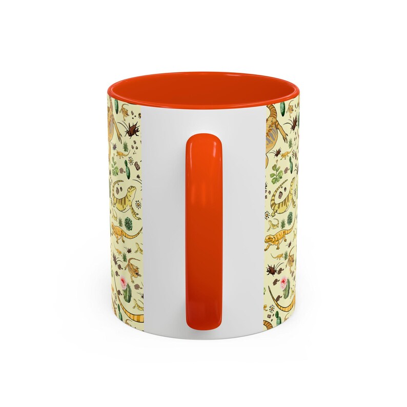 Taza de dragón barbudo, taza de café colorida para dueño de reptil, taza de té para lagarto, taza personalizada de dragón barbudo de mascota exótica, animal lindo imagen 5