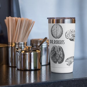 Custom Brain Anatomy tumbler, Neurologist Gift, future doctor, neurobiology, brain researcher,