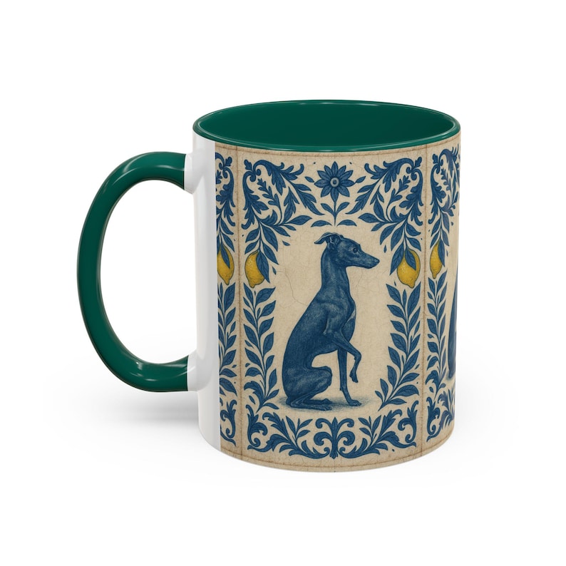 Italian greyhound Tile Pattern Mug | italian greyhound art christmas gift idea image 8
