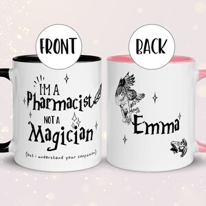 Custom pharmacist Accent Mugs, Personalized pharmacist christmas gift, pharmacist gift for women, pharmacy tech