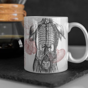 Bones and internal organs, Human Anatomy Gothic Ceramic Mug,Nephrology, human body, internal organs, kidneys, urology, doctor gift