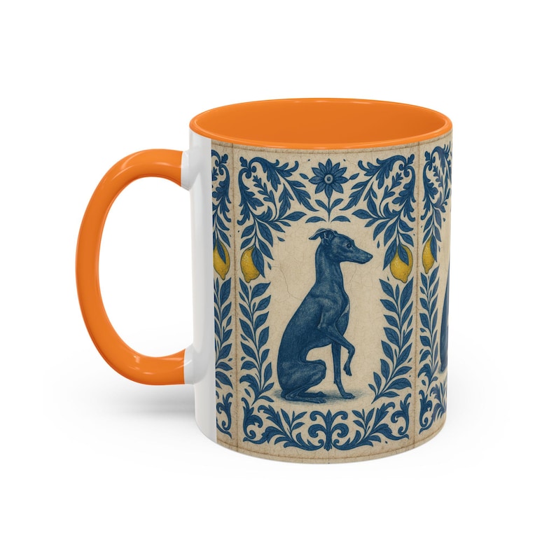 Italian greyhound Tile Pattern Mug | italian greyhound art christmas gift idea image 9