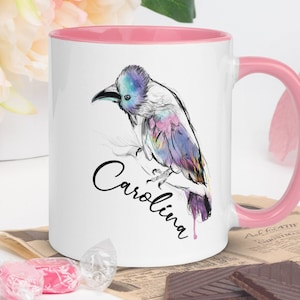 Custom Raven Mug, Personalized Crow Gift, Bird Gifts, Crow Gifts, Bird Lover Mug, Funny Coffee Mug, Bird Art,Raven Gifts, Coffee