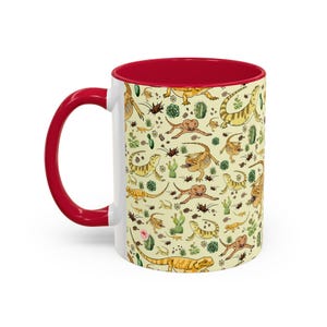 Taza de dragón barbudo, taza de café colorida para dueño de reptil, taza de té para lagarto, taza personalizada de dragón barbudo de mascota exótica, animal lindo imagen 7