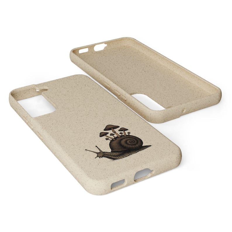 Phone Cases, Eco Friendly Cases, Nature Inspired Snail Design, Earth Friendly Mushroom Case, Cottagecore Gift, Goblincore Fairycore zdjęcie 10