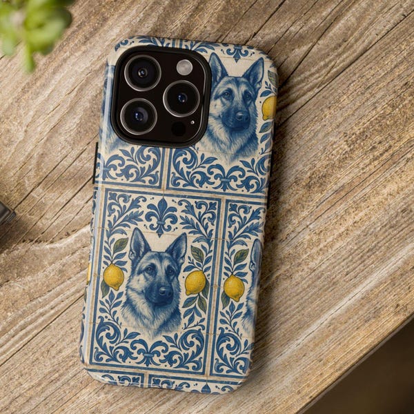 Decorative Phone Case - German Shepherd Tile Design, Pet Lover Gift, Stylish Phone Cover, Unique Accessory, Dog Mom Essential