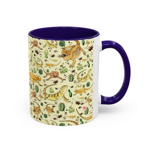 Taza de dragón barbudo, taza de café colorida para dueño de reptil, taza de té para lagarto, taza personalizada de dragón barbudo de mascota exótica, animal lindo imagen 4