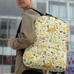Sac à dos dragon barbu, cadeau de propriétaire de dragon, dragon barbu pour animaux de compagnie, propriétaire de reptile, fan de lézard