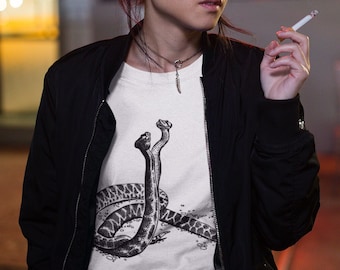 Snake Shirt Vintage Sketch  Unisex t-shirt, Reptile Shirt Witchy Things Snake Lover