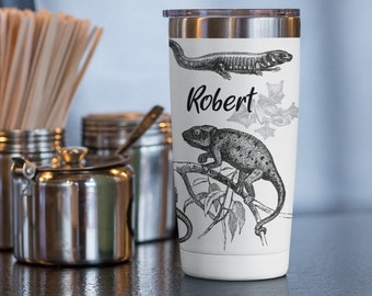 Custom reptiles Viking Tumblers,amphibians mug, scientific tumbler, turtle mug,chameleon and frog lover tumbler, newt