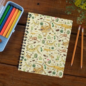 Cuaderno espiral de dragón barbudo - Línea reglada, Dragón barbudo mascota, dueño de reptiles, fanático de lagarto