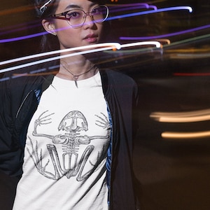 Frog Skeleton, Short-Sleeve Unisex T-Shirt,  poison dart frog, gothic t-shirt,Froggy Skeleton Shirt