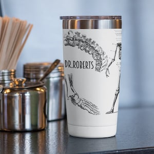 Vaso de anatomía personalizado, regalo de anatomía, vaso de cirujano, regalo ortopédico, vaso de médico, quiropráctico, radiólogo
