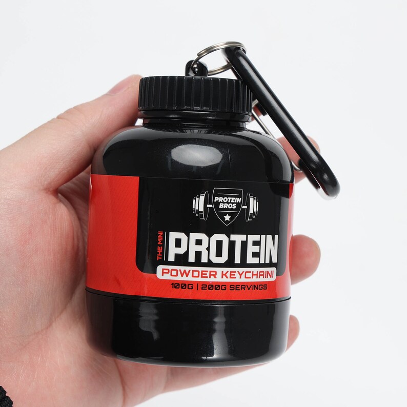 Keychain Supplement Holder Pack of 2 1 Protein Holder and 1 Preworkout