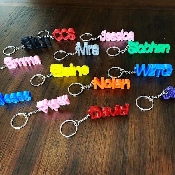 Personalized Gift, Gift for Her, Gift for Kids, Custom Keyrings, Personalized Keychains, Gift, Stocking Stuffers,  Best Friend Gifts