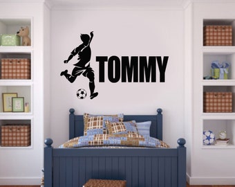 Personalised Football Wall Sticker Home Decor Personalized Football Gaming Vinyl Decal FB4