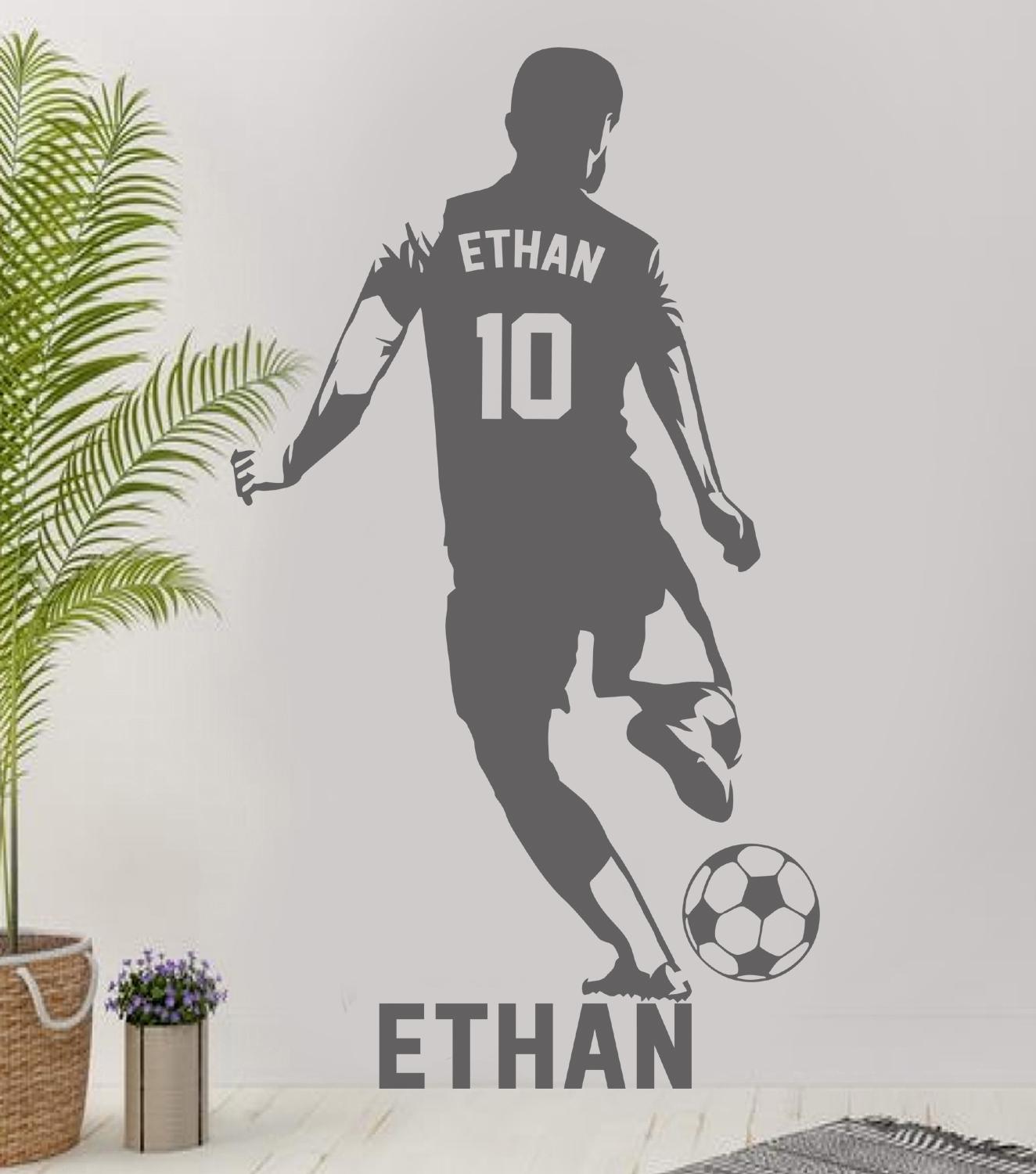 Wandaufkleber 42X39Cm Fußball Sport Wandaufkleber Jungenzimmer