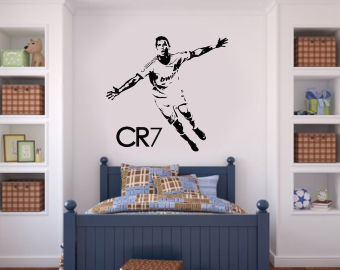 Ronaldo Celebration Wall Decal: CR7 Portugal Football Art RM