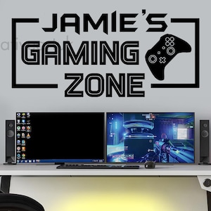 Personalisiertes Gaming Zone Wandtattoo: Benutzerdefiniertes Gamer Raum Dekor XBGZB