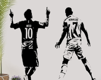 Football Legends Vinyl Wall Decal: Dual Player Art RM120