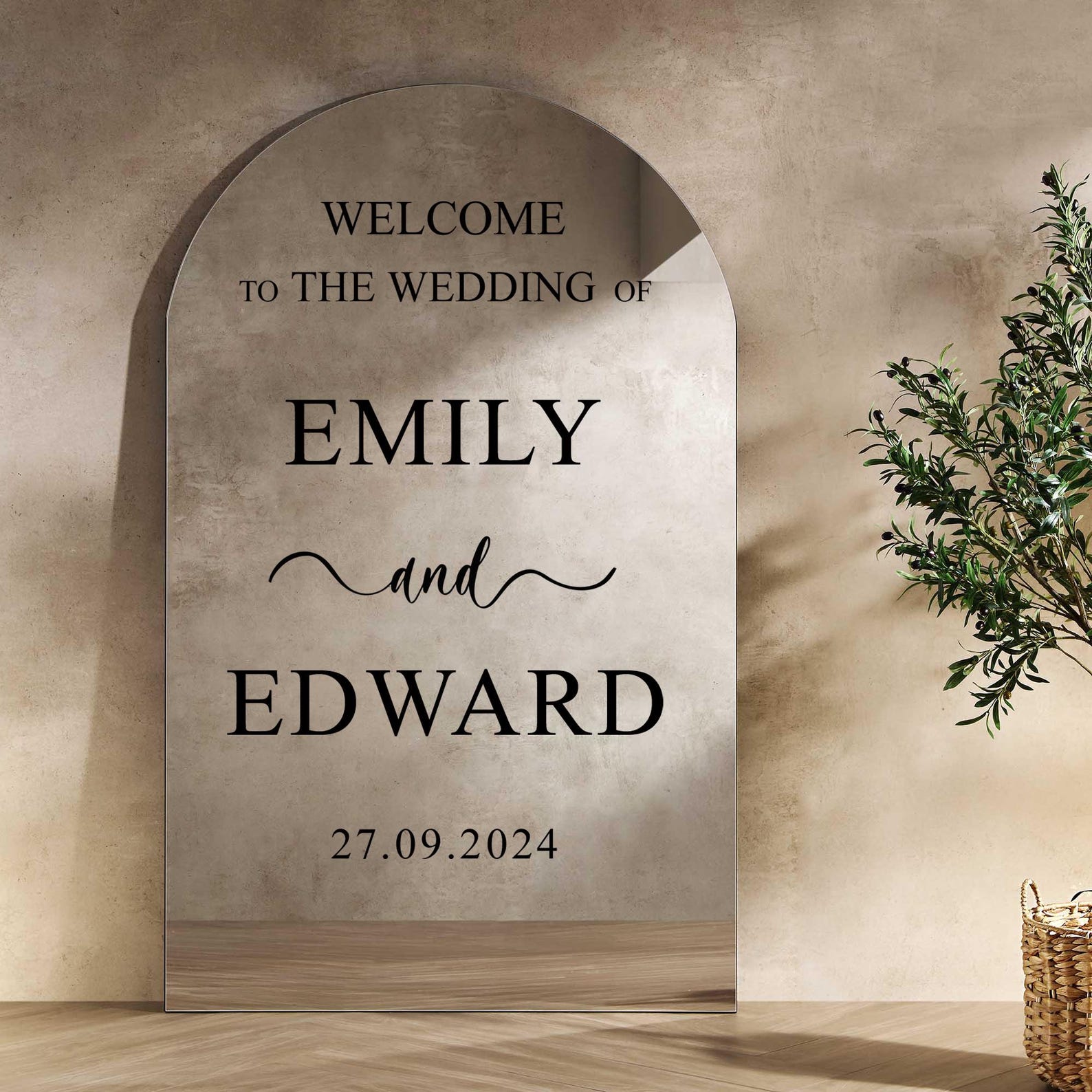 Personalized Wedding Welcome Sign Sticker: Custom Vinyl Decal W2 - Etsy