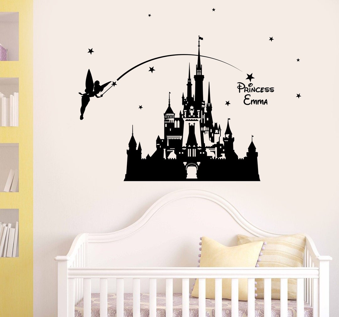 Personalized Princess Castle Wall Decal: Custom Name Girls Room Decor ...