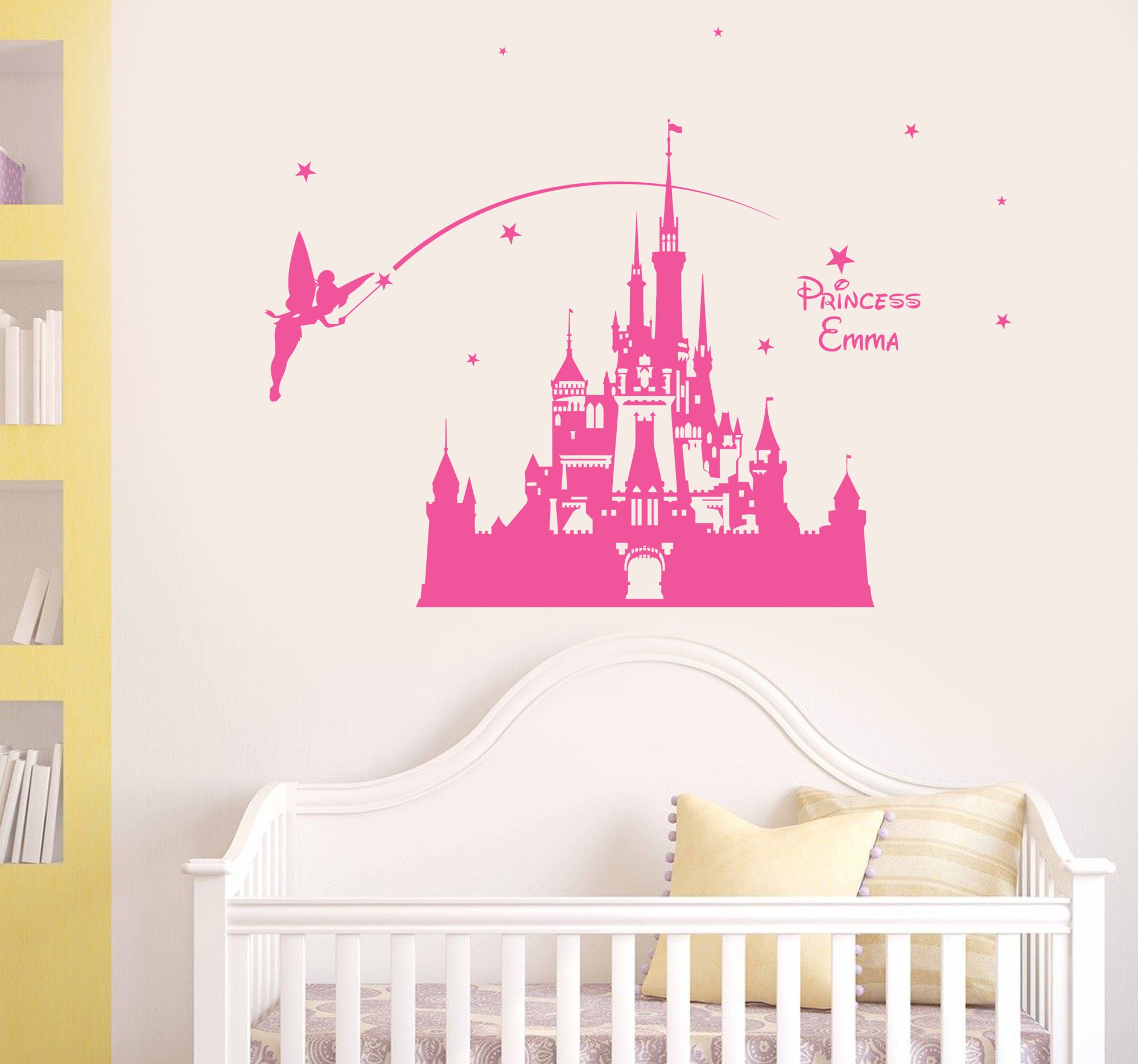 Personalized Princess Castle Wall Decal: Custom Name Girls Room Decor ...
