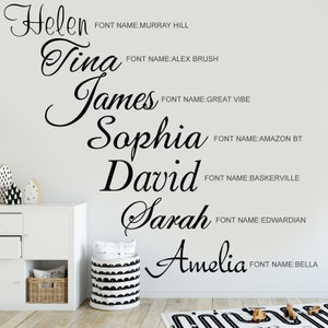 Personalised Large boys/Girls Name Wall sticker Home Decor Vinyl Personalised Bedroom Sticker Bedroom Door Sticker Decal