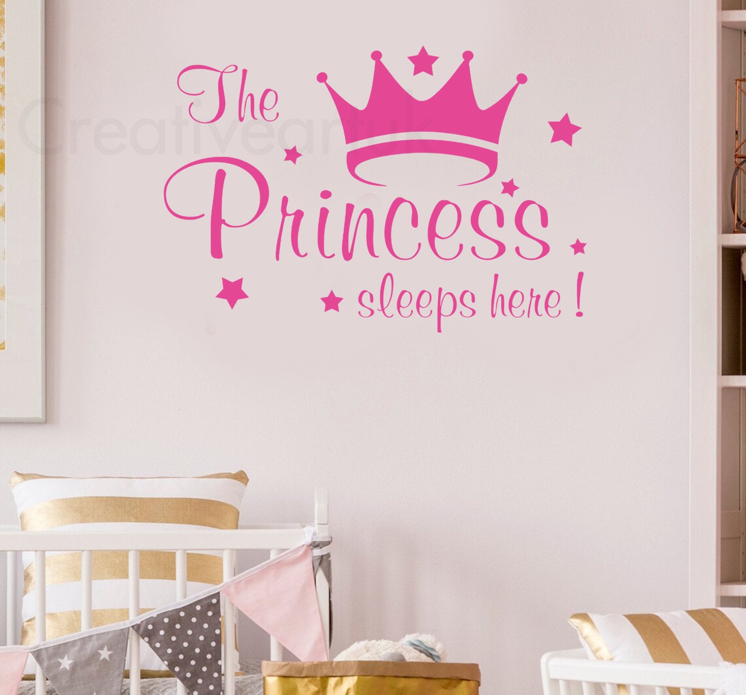 Wandaufkleber 'Prinzessin Schläft' Fürs Kinderzimmer – Abnehmbar, Individuell & In Schwarz!