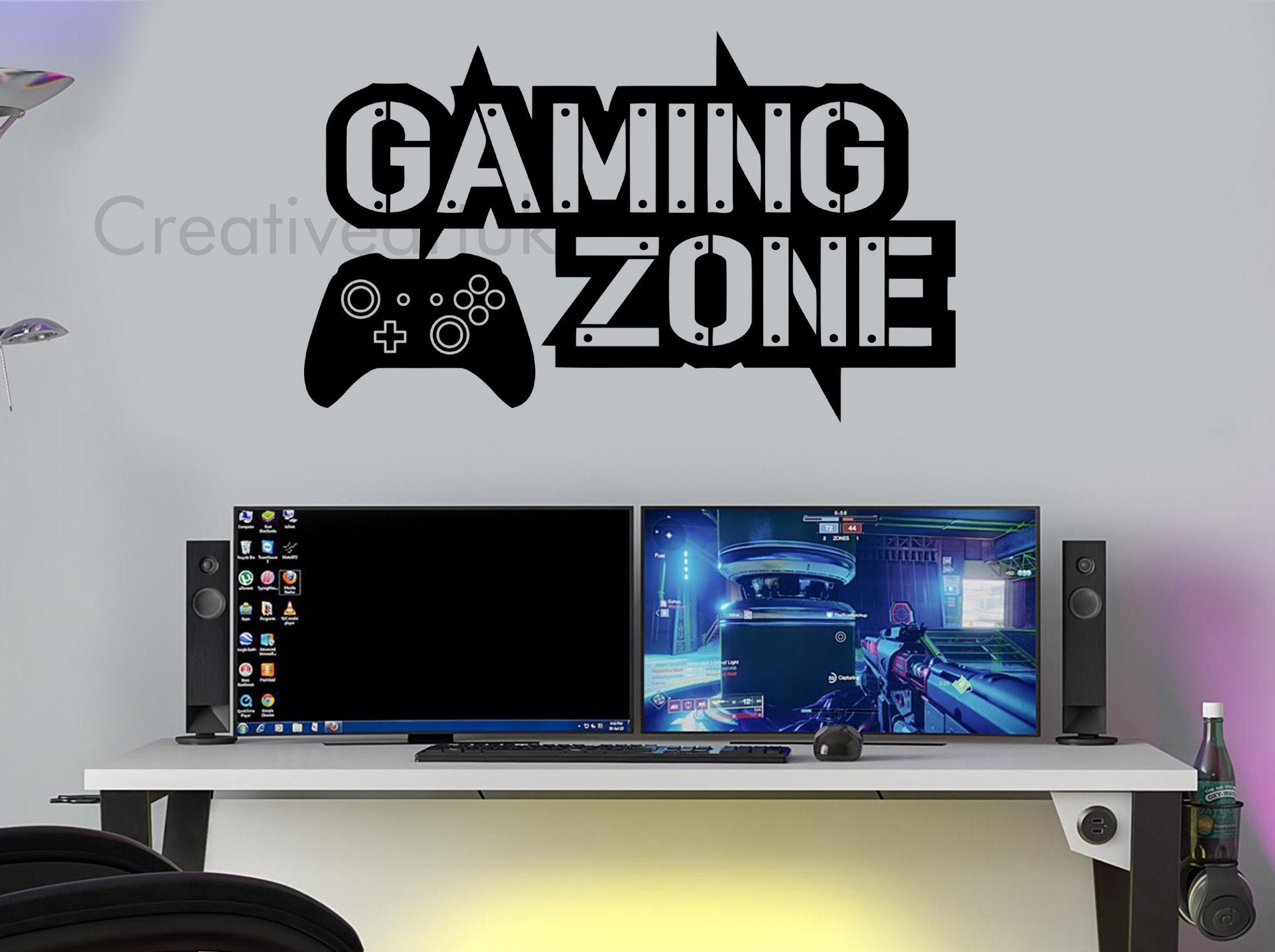 Gaming Zone Wall Sticker Gaming Zone Decals Game Zone Gaming Etsy