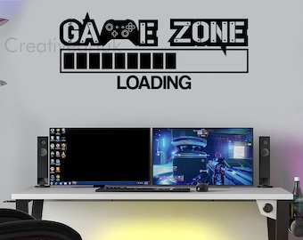 Gaming Zone Loading Wall Sticker: Gamer Room Decor