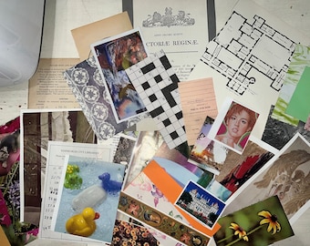 Paquete de materiales de collage de efímeras de papel, paquete de 50 surtido aleatorio
