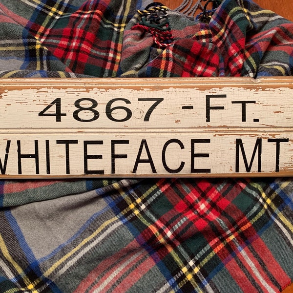 Rustic Whiteface Sign