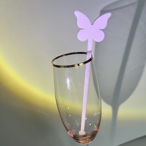 Butterfly Drink Stirrers – Acrylic Drink Toppers in Custom Colors | Party, Wedding, Bachelorette, Baby Shower, Butterfly Party, Swiftie