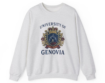 Princess Diaries University of Genovia Crewneck Sweatshirt | Cozy Unisex Apparel | Perfect for Students, Graduates, Gifts