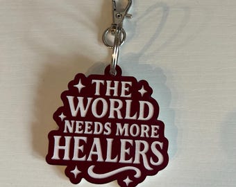 Throne of Glass Keychain - The World Needs More Healers – Bookish Merch, Romantasy Gift for Nurses Readers & Helpers, Aelin and Yrene