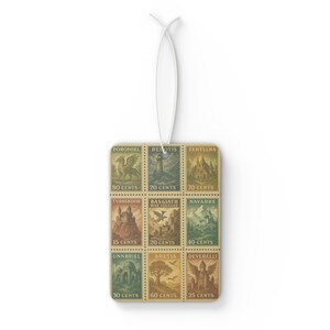 Fourth Wing Car Air Freshener, Fourth Wing Vintage Stamp, Bookish Merch, Romantasy Gift, Basgiath Fandom, Gifts for Booktok Book lovers image 4