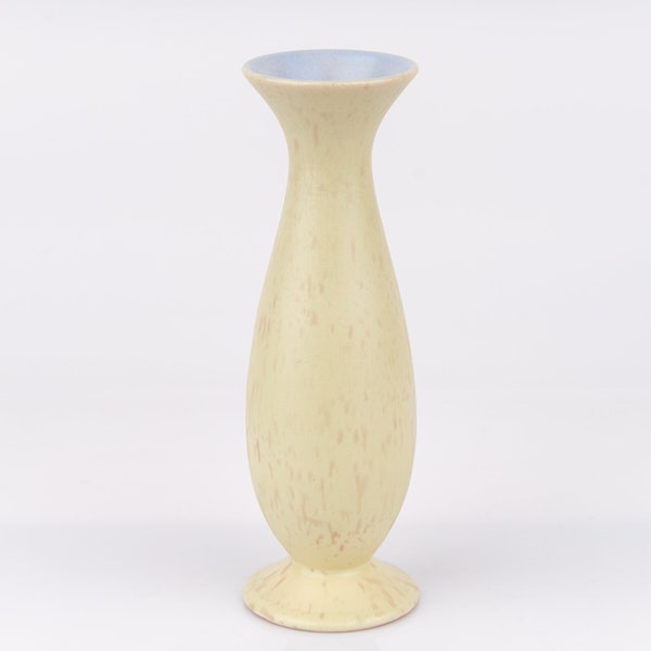 RESERVED_Vintage Vase Uebalacker Ü-Keramik Yellow Beige delicate WGP MCM 60s Design PF2031