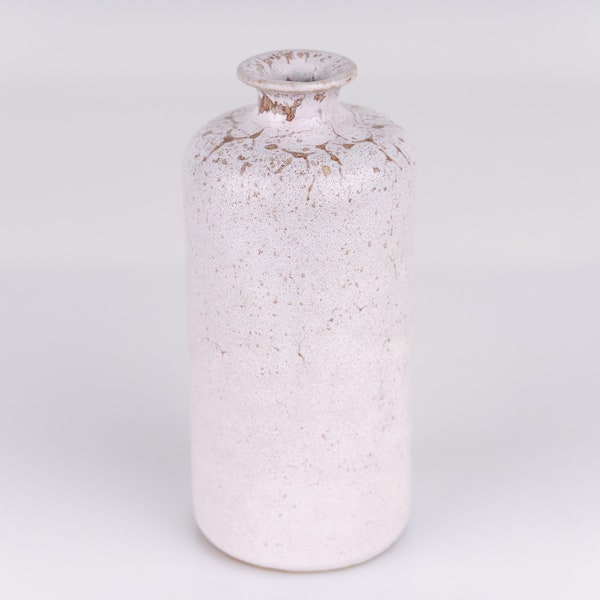 Lower bar KTU vintage vase studio ceramic cream white minimalism MCM 60s PF2049