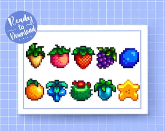 Stardew Valley Fruit & Veg Bundle | Twitch Bit/Sub Badges | Instant Digital Download | All sizes included