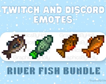 River Fish Bundle - Stardew Valley - Instant Digital Download - Twitch/Discord Emotes - Sub Badge/Bit Badge