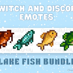 Lake Fish Bundle - Stardew Valley - Instant Digital Download - Twitch/Discord Emotes - Sub Badge/Bit Badge