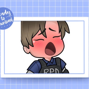 Leon Gasm Twitch Emote | Instant Download | Resident Evil | Dead by Daylight