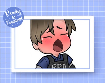 Leon Gasm Twitch Emote | Instant Download | Resident Evil | Dead by Daylight