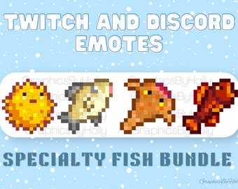 Specialty Fish Bundle - Stardew Valley - Instant Digital Download - Twitch/Discord Emotes - Sub Badge/Bit Badge