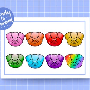 Cute Pig Twitch Badge | Bit Badge | Sub Badge | Streaming Emotes | Instant Download