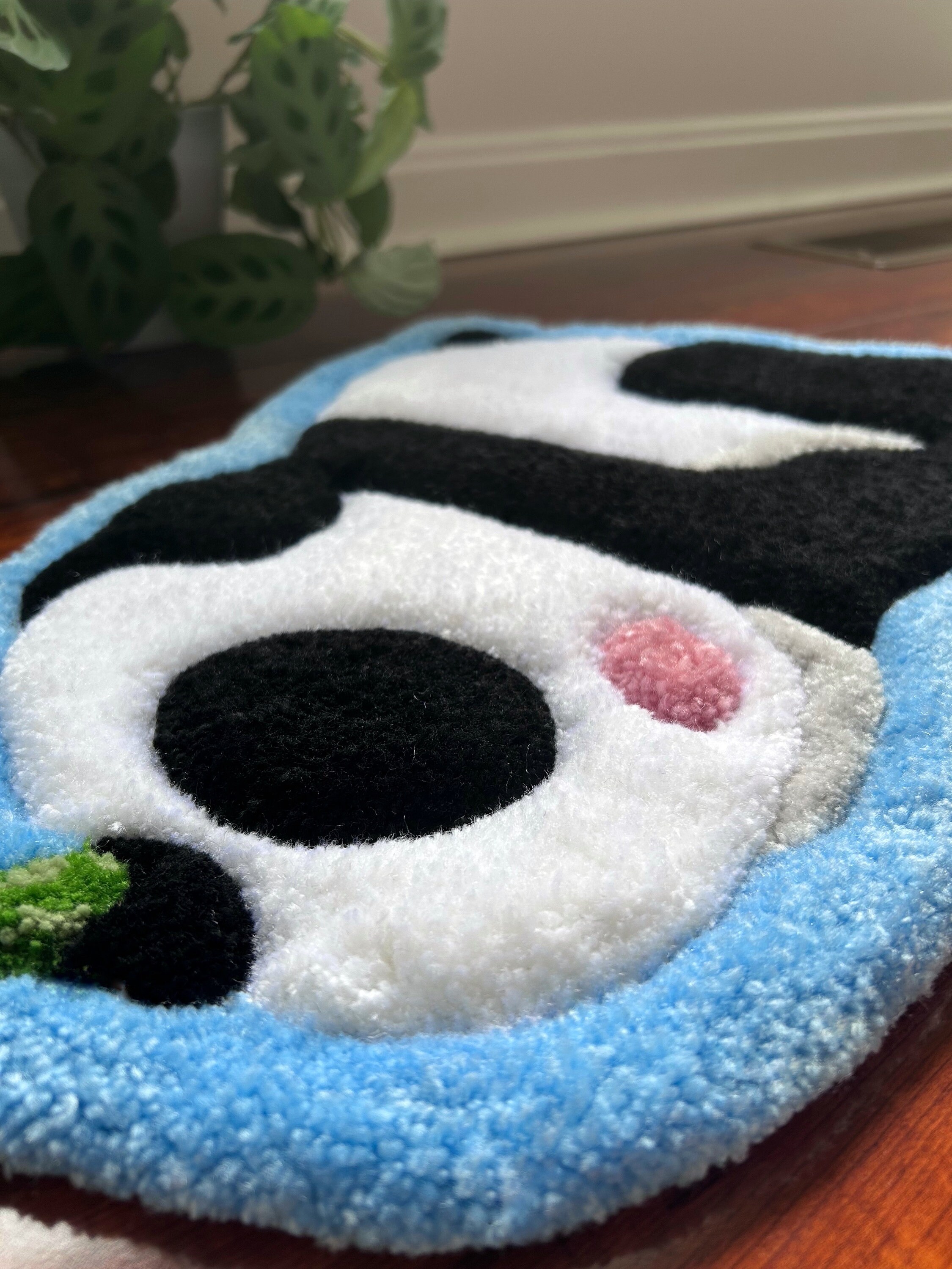 Panda Rug Tufting Handmade Panda Tufted Area Rug Black White - Etsy