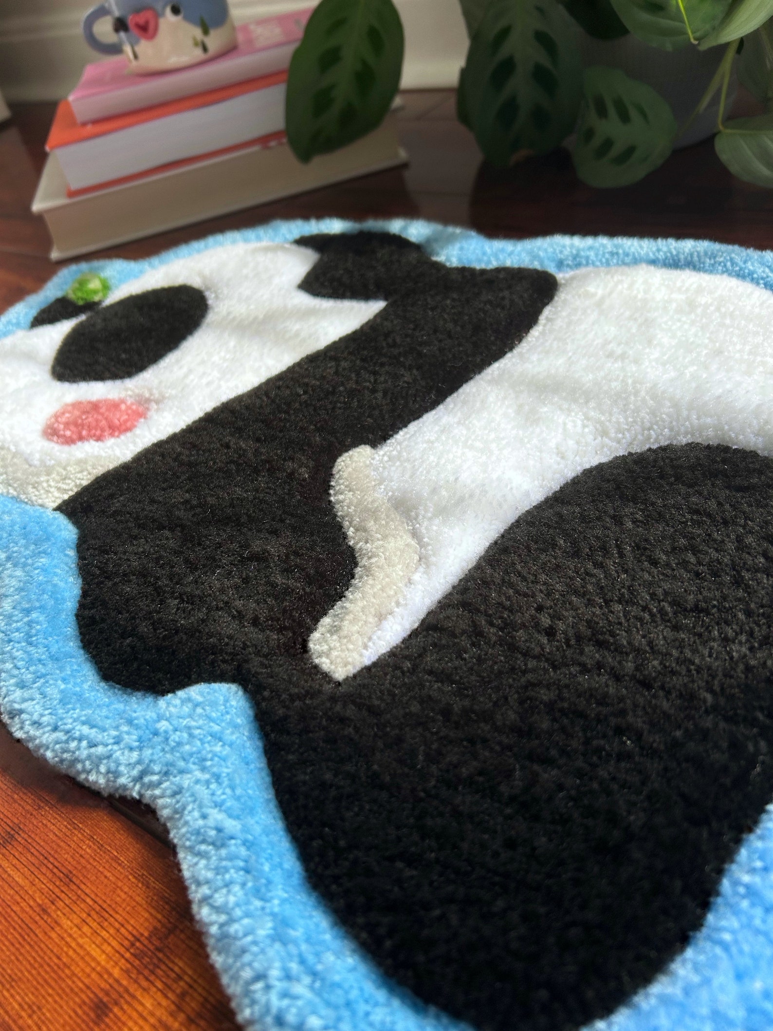Panda Rug Tufting Handmade Panda Tufted Area Rug Black White - Etsy