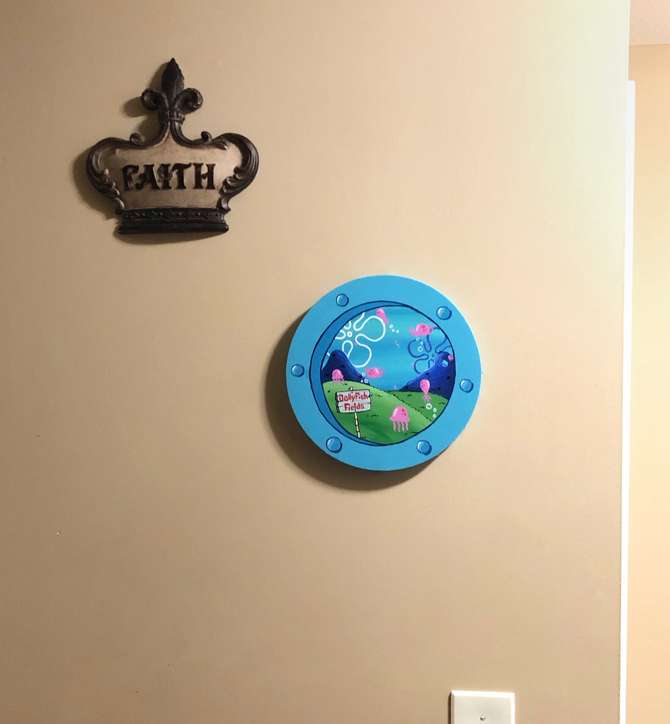 Spongebob Squarepants Blau Acryl Fenster Bullauge Runde Etsy